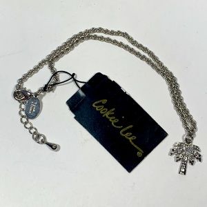 Cookie Lee Silver Tone Anklet Palm Tree Charm